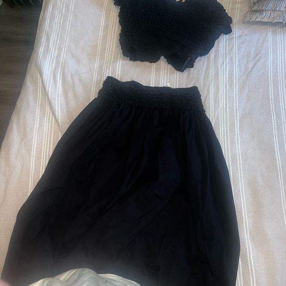 Free People Black Crop Top and midi skirt set - Picture 9 of 13